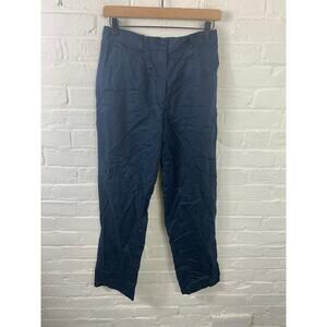 L.L. Bean Women's Wrinkle-Free Bayside Pants High-Rise Tapered-Leg Black Size 10